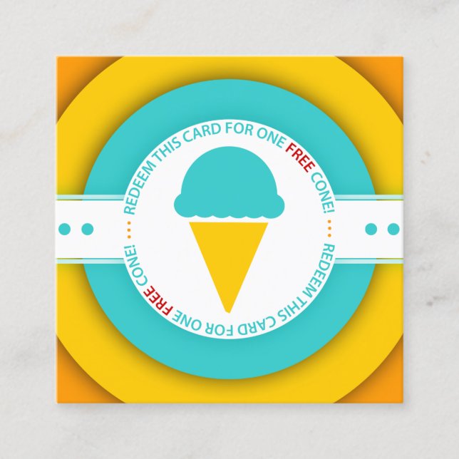 retro FREE ICE CREAM CONE coupon (Front)