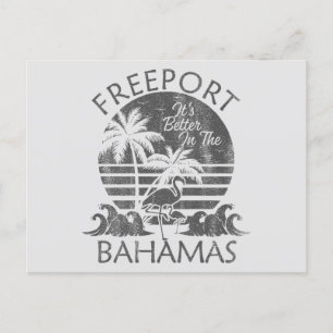 Retro Freeport Bahamas Postcard Vacation Cruise