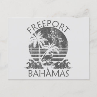 Retro Freeport Bahamas Postcard Vacation Cruise