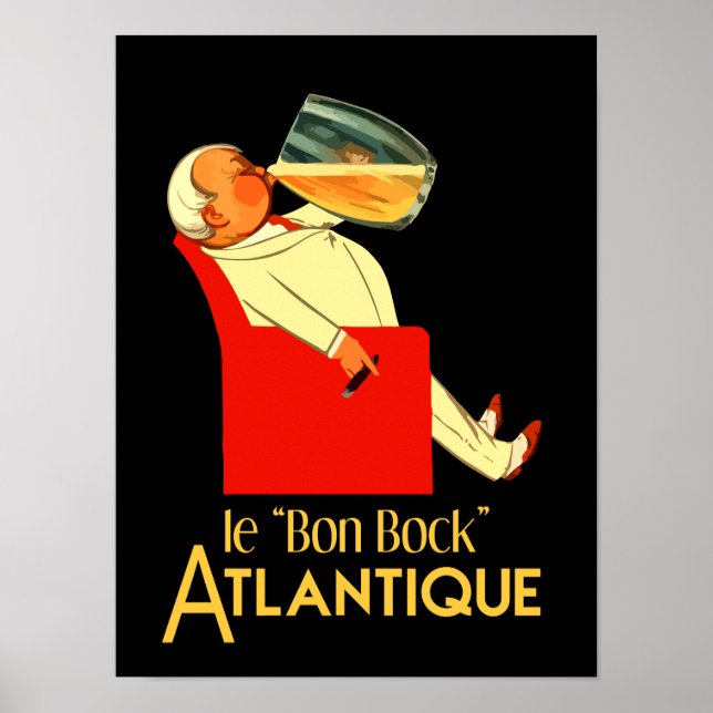 Retro French Beer ad Le Bon Bock (new) Poster (Front)