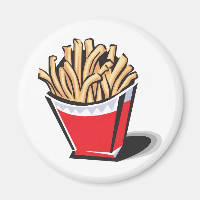 retro french fries design magnet (Front)