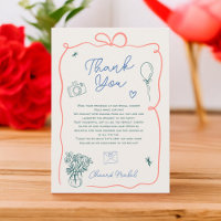 Retro french hand drawn illustrated bridal shower