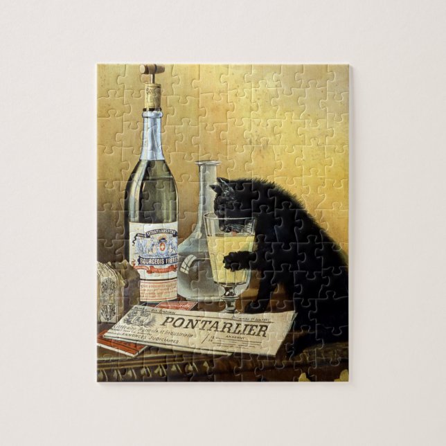 Retro french poster "absinthe bourgeois" jigsaw puzzle (Vertical)
