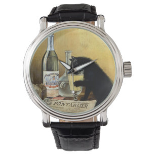 Retro french poster "absinthe bourgeois" watch