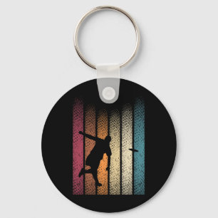 Retro Frisbee Disc Golf _3 Key Ring