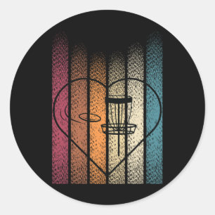 Retro Frisbee Disc Golf _4  Classic Round Sticker
