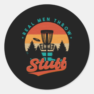 Retro Frisbee Golf Disc Golf Funny Classic Round Sticker
