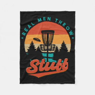 Retro Frisbee Golf Disc Golf Funny Fleece Blanket