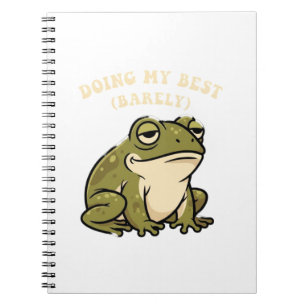 Retro Frog Bare Minimum Lined Notebook