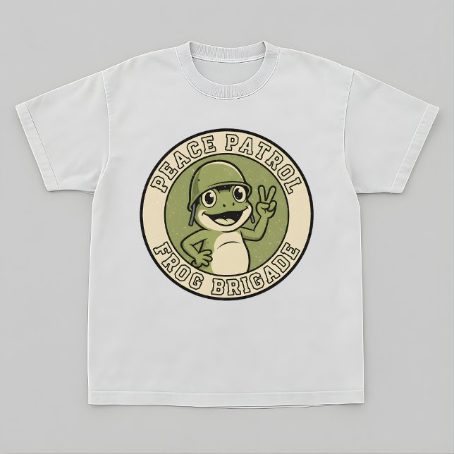 Retro Frog Mascot Tee – Peace Patrol Design (Creator Uploaded)