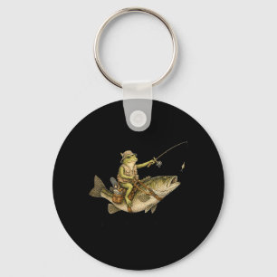 Retro Frog Meme B Fishing Dad Fish At Dawn Fathers Key Ring