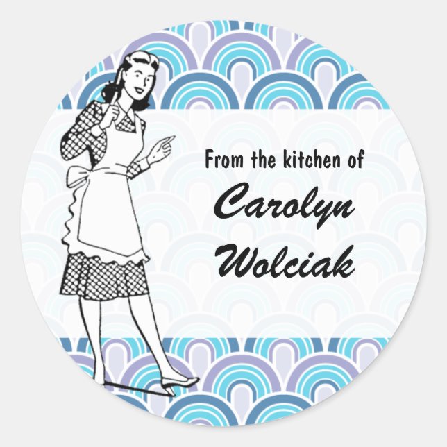 Retro "From the Kitchen" Blues Sticker (Front)