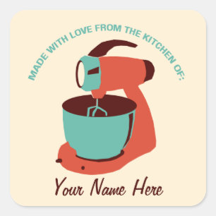 Retro 'From the Kitchen of' stickers