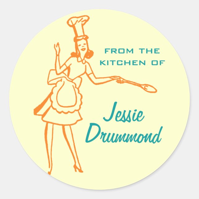 Retro "From the kitchen of" stickers (Front)