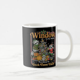 Retro From The Windows To The Walls Funny Raccoon Coffee Mug