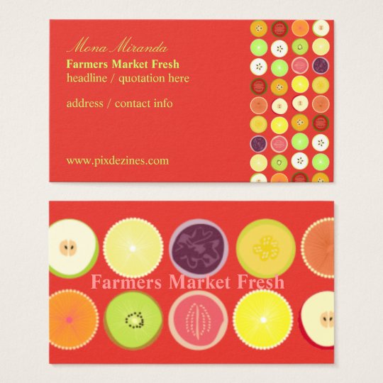 Retro fruits business card, raspberry background business card