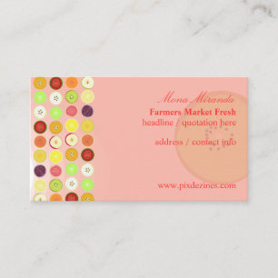 Retro fruits business card, raspberry background business card