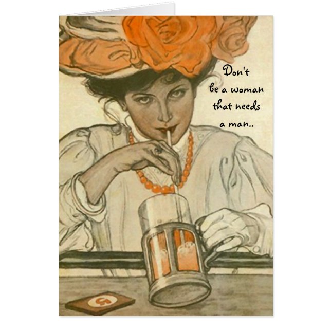 Retro fun bff advice card don't be a needy woman (Front)