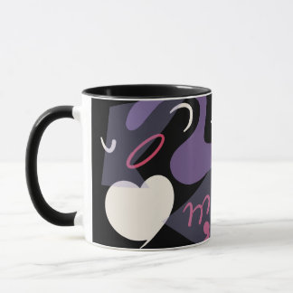 Retro fun colourful mug tea coffee