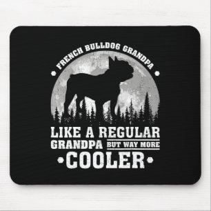Retro Fun French Bulldog Grandpa Father's Day Mouse Mat