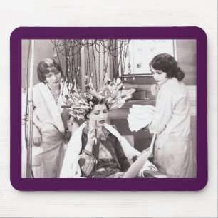 Retro Fun Hair Salon Mouse Mat