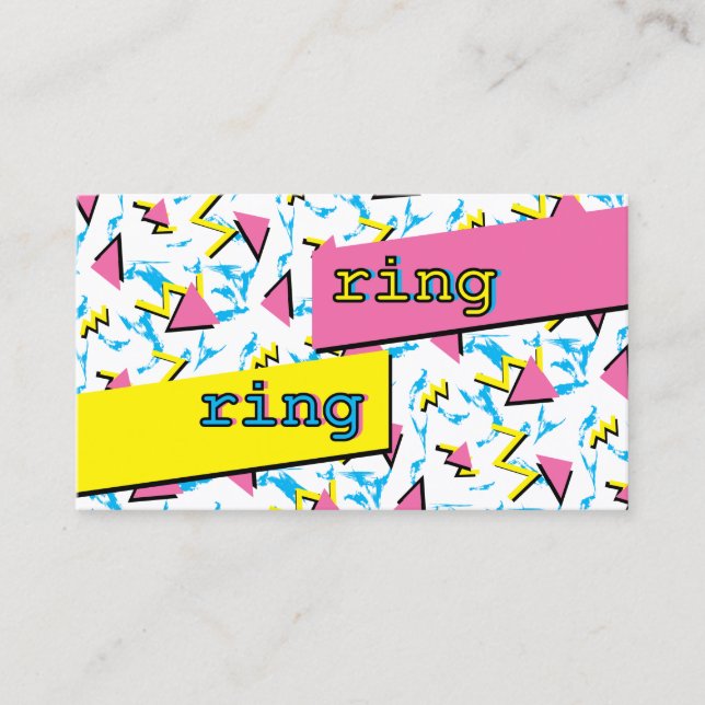 Retro Fun Personal Contact Card Business Card (Front)
