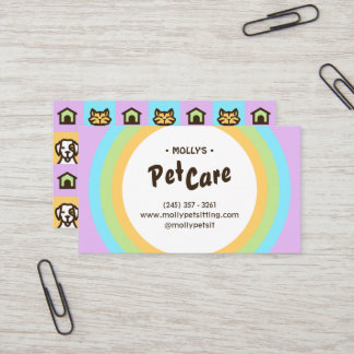 Retro Fun Pet Care Boarding Sitting Business Card
