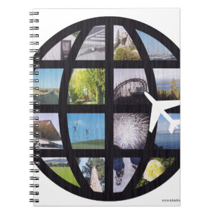 Retro Fun Photos Globe Notebook