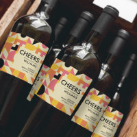 Retro Fun Pink Orange Yellow Bold Bridal Shower