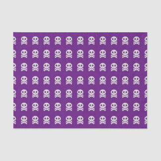 Retro Fun Purple Skull Pattern Tissue Paper