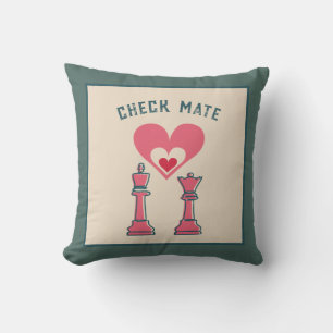 Retro fun Valentine Gifts Checkmate couple Pillows
