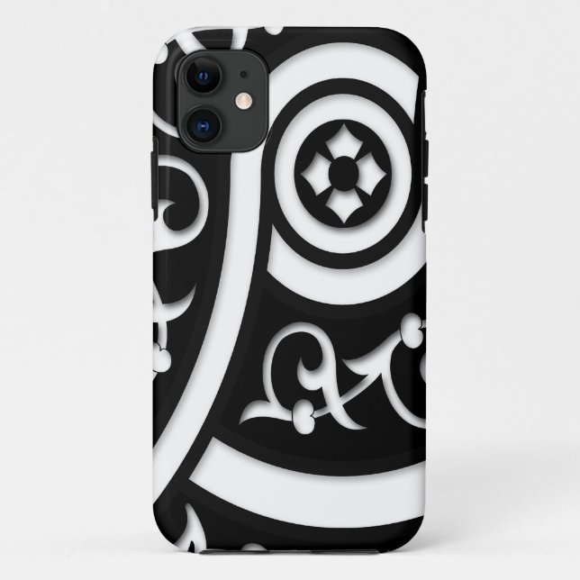 Retro Funky Black and White Design Case-Mate iPhone Case (Back)