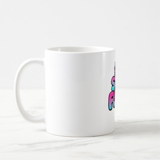 Retro Funky Boombox Icon Mug (Left)