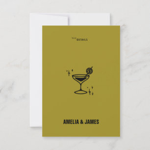 Retro Funky Modern Wedding Enclosure card