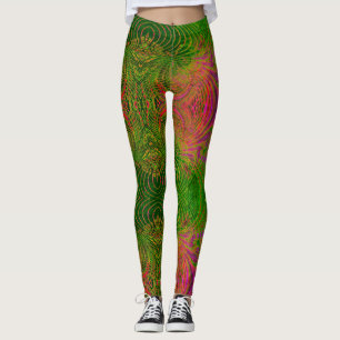 Retro Funky Psychedelic Pattern Legging