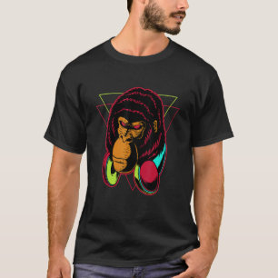 Retro Funky Rave DJ Gorilla Ape Head T-Shirt