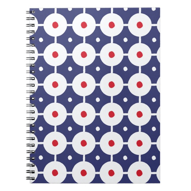 Retro Funky Seamless Vintage Design Notebook (Front)