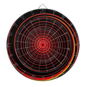 retro funky swirl abstract dartboard