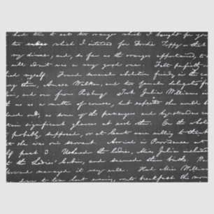Retro Funky Trendy Pattern Chalkboard Tissue Paper