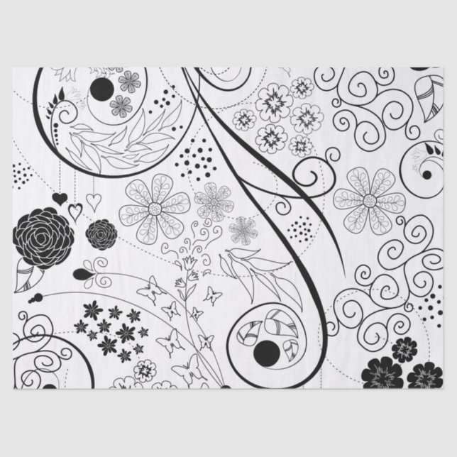 Retro Funky Trendy Pattern Tissue Paper (Front)