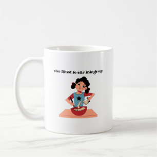 Retro Funny 50's Housewife Stir Things Up  Coffee Mug