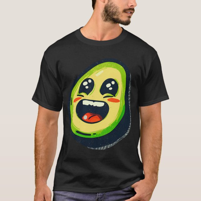 Retro Funny Avocado T-Shirt (Front)