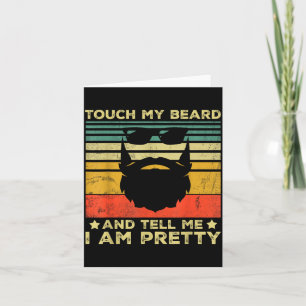 Retro Funny Beard Quote Gift For Bearded Men And L Card