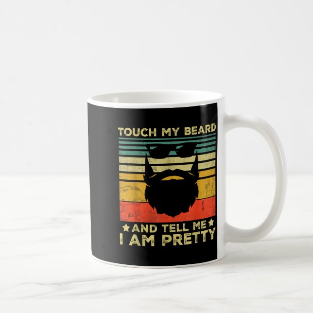 Retro Funny Beard Quote Gift For Bearded Men And L Coffee Mug (Right)