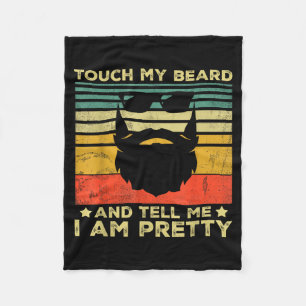 Retro Funny Beard Quote Gift For Bearded Men And L Fleece Blanket