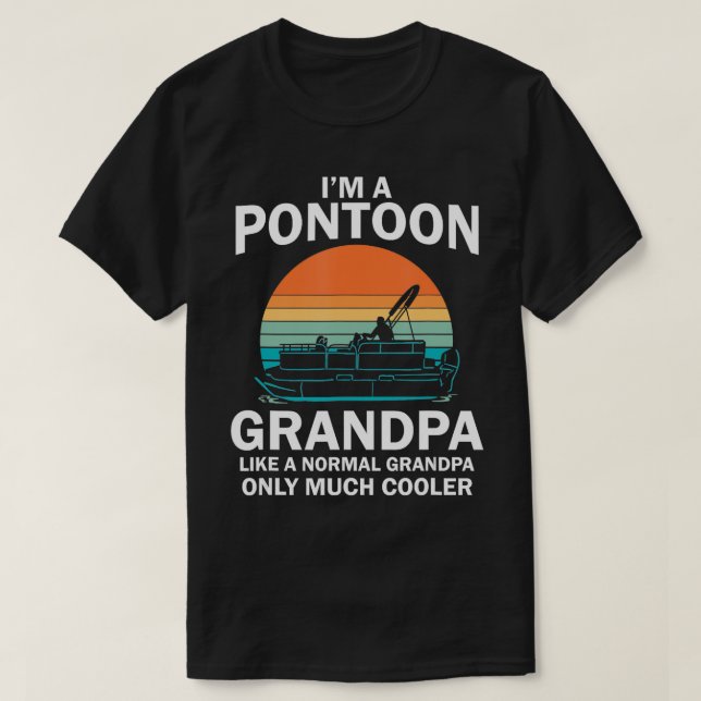 Retro Funny Boating Fathers Day  T-Shirt (Design Front)