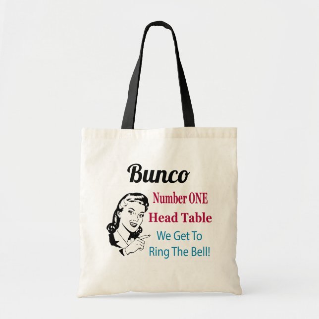 Retro Funny Bunco Tote Bag (Front)