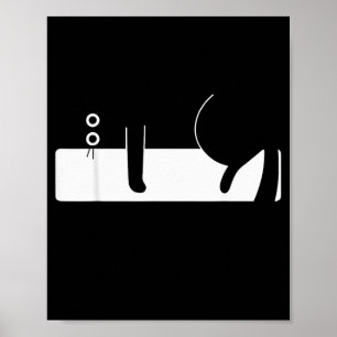 Retro Funny Cat Graphic For Men Women Kids  Poster