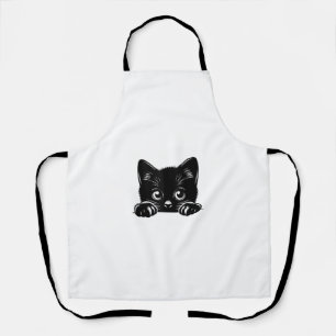 Retro Funny Cat Halloween Costume For Women Men Ki Apron