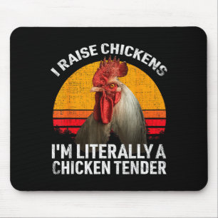 Retro Funny Chicken Lover Gift – I Raise Chickens  Mouse Mat
